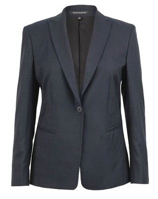 Design Collective by Cintas Women's Wool Blend Midnight Plaid Blazer 14 - $225