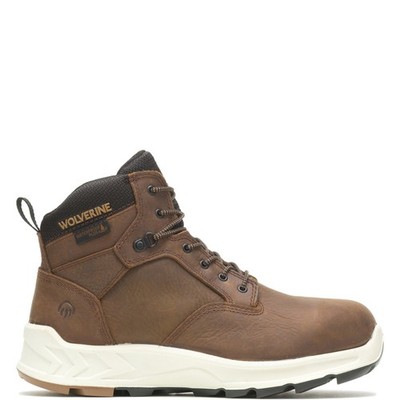 Wolverine Shiftplus LX Dsprg WP CarbonMax Mid Mens Brown Wide Work Boots