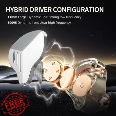 A20PRO IEM Earbuds 1BA+1DD Hybrid HiFi Wired Earphones