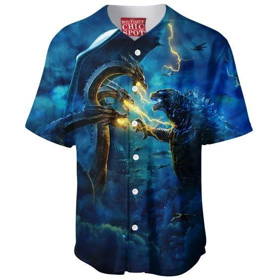 Godzilla 3D Baseball Jersey - Trendy 2025 Gift for Fans