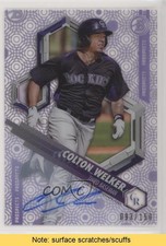 2018 Bowman High Tek Purple Rainbow Diffractor /150 Colton Welker Auto READ 8d2