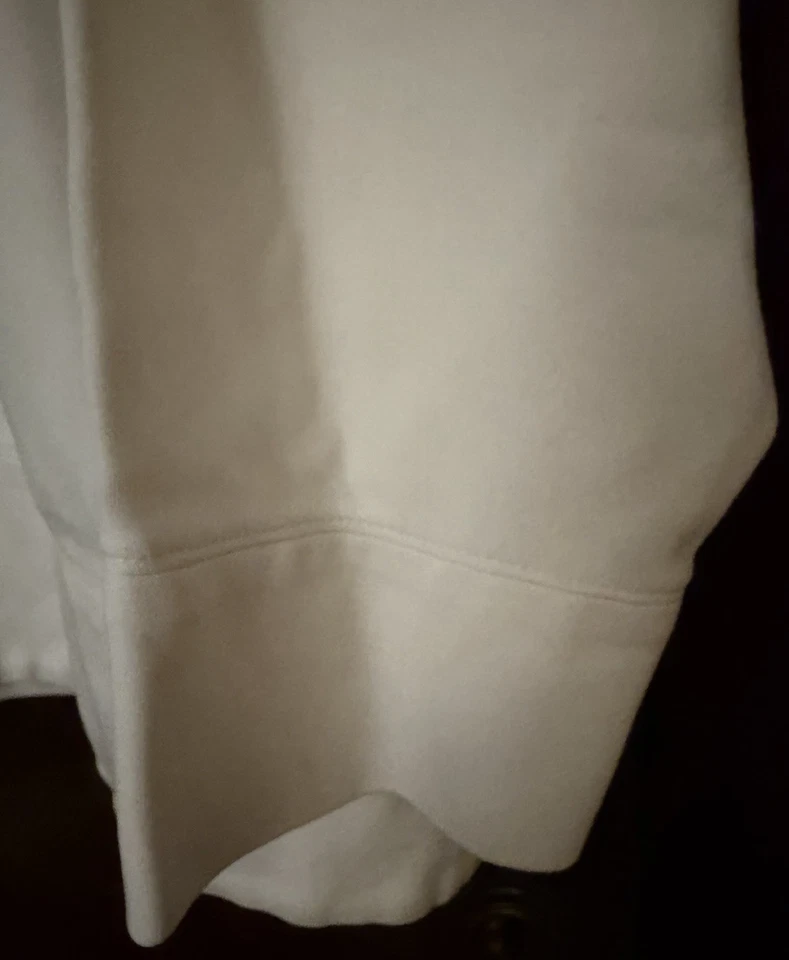 USED Eileen Fisher Ivory Jersey Knit Sweatshirt Style Top Size Petite Large - Image 2 of 4