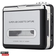 Compact Cassette Player to MP3 Converter - Easy USB Connection for Music Lovers
