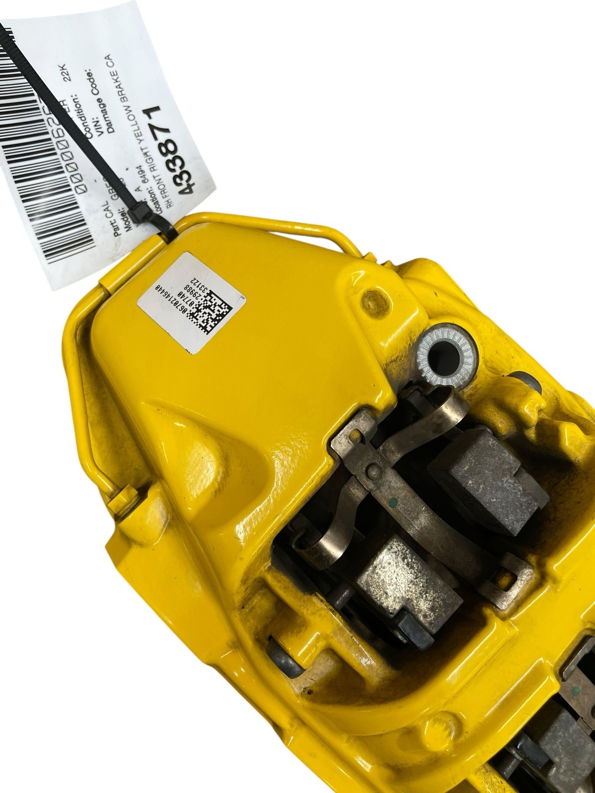 2023-2026 MASERATI GRECALE GT M182 FRONT RIGHT YELLOW BRAKE CALIPER 670214644