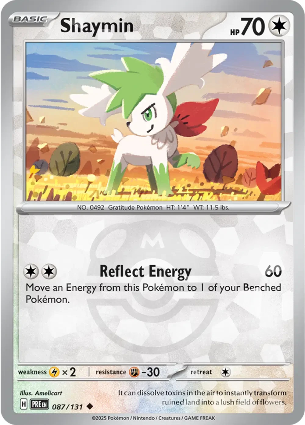 Shaymin [Master Ball] - 087/131 - Prismatic Evolutions - NM - Pokemon