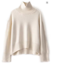 Women  s 100 Pure Cashmere Turtleneck Sweater Thick Loose Knit Autumn Winter