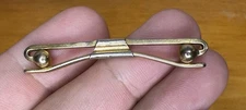 Vintage Swank Collar Tie Clip Bar Gold Tone #3E