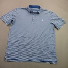 Johnnie O Shirt Mens Large Short Sleeve Golf Polo Lightweight Casual Stripes