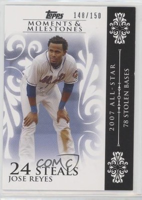 2008 Moments & Milestones 148/150 Jose Reyes (2007 All-Star 78 Stolen Bases) 0o0