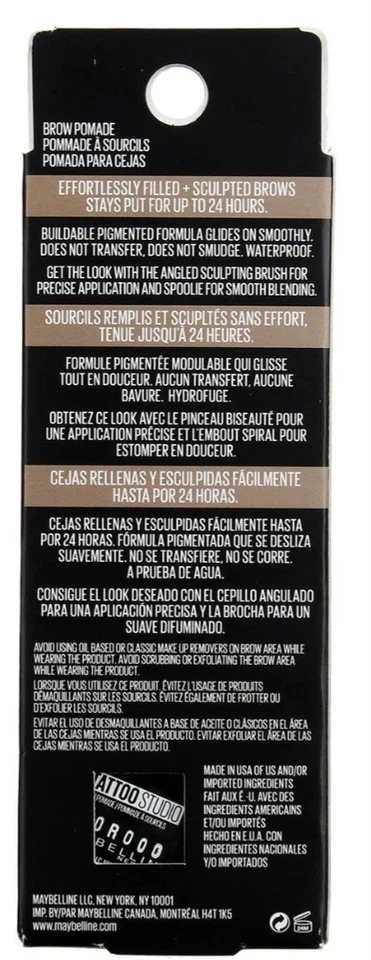 3 Pack Of Maybelline Tattoo Studio Brow Pomade, Blonde 372, 0.106 oz - Image 3 of 4