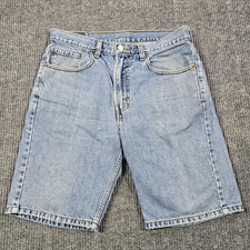 Vintage Levis 505 Denim Shorts Mens W33 Light Wash Blue Regular Fit Jorts Y2K
