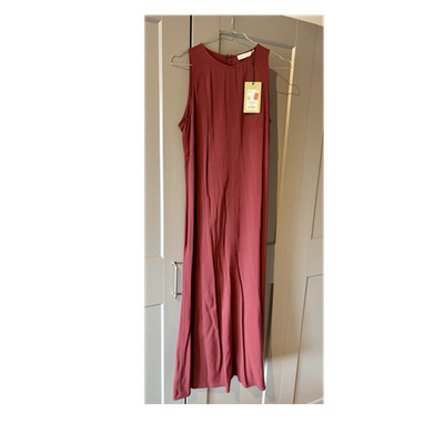 Marc O'Polo Damen Maxikleid lang dunkelrot Gr. 36 Viskose ärmellos Rundhals Neu