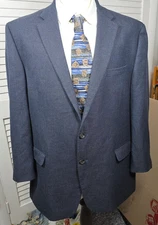 Lauren Ralph Lauren Mens 48L Blue Textured Blazer Sport Coat 2 Button Classic