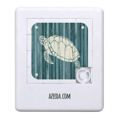 Schiebepuzzle ''Schildkröte auf blauem Wetterbrett'' (PZ00038623)