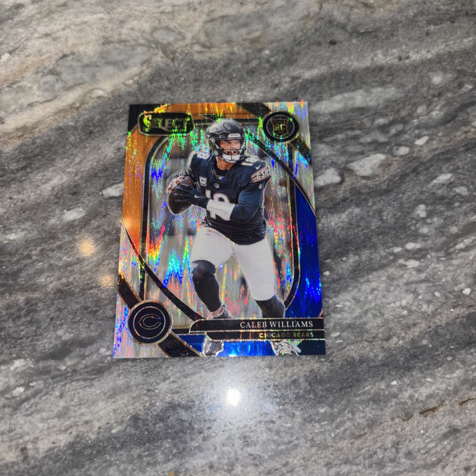 2024 Panini Select Caleb Williams #216 Blue & Orange Shock Prizm 12/35 (RC)