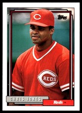 Chris Jones 1992 Topps #332 Cincinnati Reds MLB READ FREE SHIPPING AutographDen
