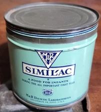Vintage Similac A Food For Infants Litho Tin Box M&R Dietetic Laboratories USA