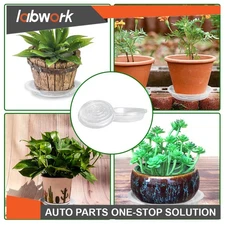 Labwork Clear Thick Plastic Sturdy Plant Flower Saucer Drip Tray 5 Pack 10 Inch