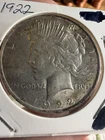 1922 Peace Silver Dollar US $1 Coin Philadelphia mint