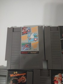 Original Nintendo NES Games Lot 7 games Super Mario 10 Yard Fight