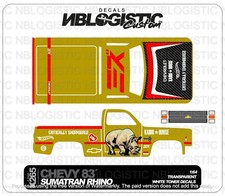 '83 CHEVY SILVERADO Custom WaterSlide Decal for hot wheels 1/64