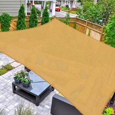 AsterOutdoor Sun Shade Sail Rectangle 12' x 12' UV Block Canopy for Patio