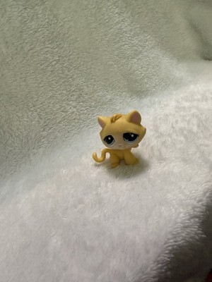 LPS Littlest Pet Shop Cat Figure Yellow/Tan with Blue Eyes Character Cat #1035