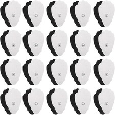 40 Pack TENS Unit Replacement Pads Snap On Self-Adhesive Electrode Pads Reusable