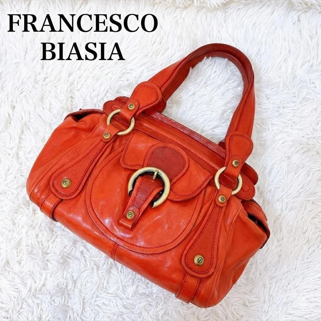 25+ Red Leather Exterior Francesco Biasia Bags & Handbags for
