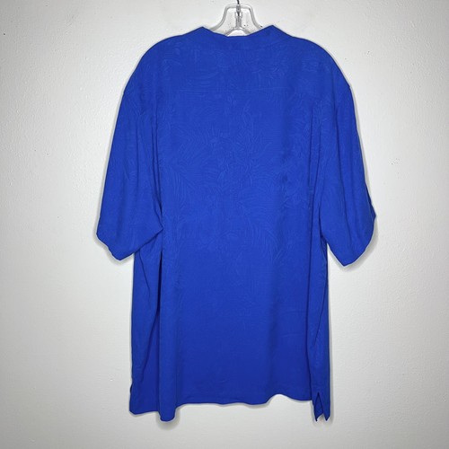 Tommy Bahama Tropic Isles Silk Shirt Mens XXL Cobalt Blue Short Sleeve Hawaiian - Picture 12 of 17