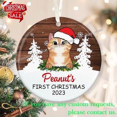 Cat First Christmas Ornament, Pet Ornament, Cat Lover Gift, Cat Owner Gift, C...