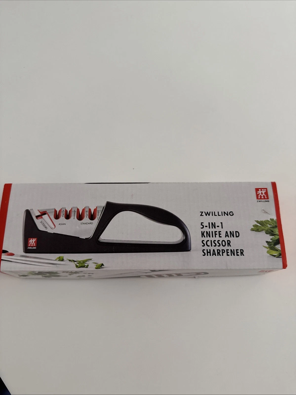 ZWILLING Razor-Sharp 4-Stage Pull Through Knife Sharpener with Shear Sharpener