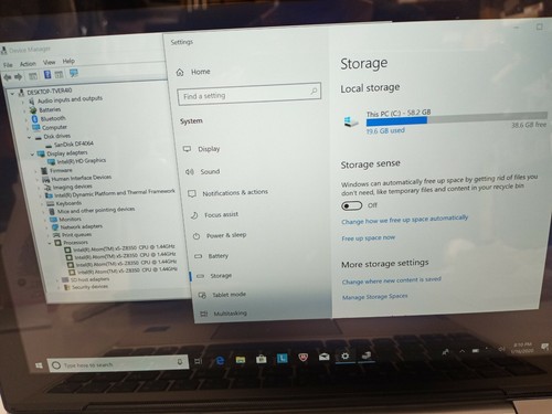 Lenovo Mix 320-10ICR 10.1" TOUCH ATOM X5 Z8350 1.44GHz 2GB RAM 64GB SSD BT Win10 - Picture 6 of 12