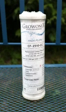 Growonix White Coconut Carbon Filter, CF-2510-CC, Sealed, High Flow, 2.5"