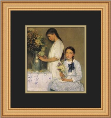 F Luis Mora Flowers of the Field Custom Framed Print