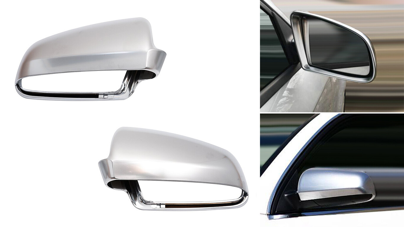 Mirror Casing Fits for Audi A3 A4 And A6 From ABS Material, Matt-Chrom-Design