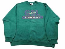 Vintage Lee Heavyweight Crewneck Sweatshirt Mens Green XL Made USA - Fast Ship 