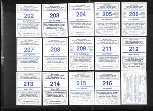 1984-85 OPC 84-85 O PEE CHEE NHL HOCKEY STICKER 147-292 SEE LIST - Picture 110 of 251
