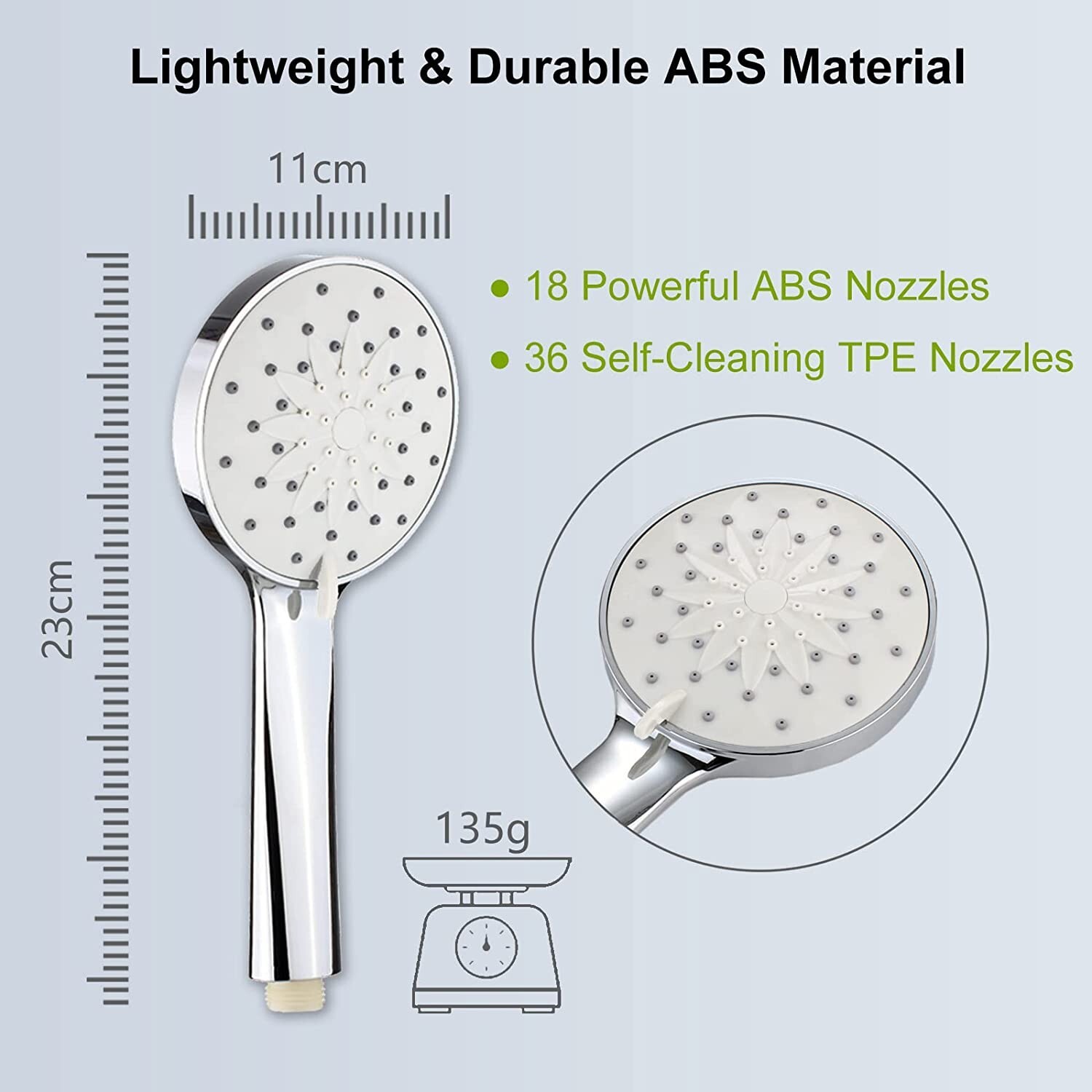 Eco Shower Head Increase Water Pressure 6 Settings Water Jet