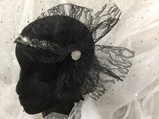 Black/white/rhinestone Melbourne Cup,formal,races Headpiece Fascinator Au Made.