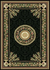 8x10 Home Dynamix Black Medallion Area Rug 11023-450 - Aprx 7' 8" x 10' 4"