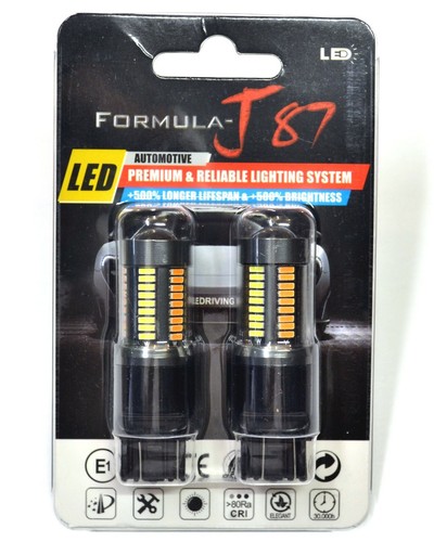 LED Switchback Light 4014 White Amber 7444 Bulbs Resistors Front Turn Signal EO - Picture 2 of 12