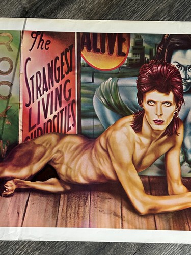 DAVID BOWIE Poster Vintage Diamond Dogs SCRATCH & DENT Classic Rock Glam 1974 A - Foto 3 di 8