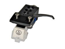 Record Player Headshell Black + Replacement AT3600L Cartridge + Diamond Stylus