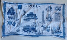 Rare Marino Lorenzo Roma City Art Woven Table Cloth 32x18” Made In Italy 25
