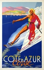Coted 'Azur Corse 1935 Travel Poster Print  Reproduction Giclee Print 11x17