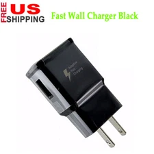 USB Wall Charger Plug Adapter Black Universal Wall Charger Plug for Samsung US