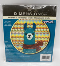 Llama Felt Applique Craft Kit 6" Friendly Llama Dimensions  72-75114 Kids Craft
