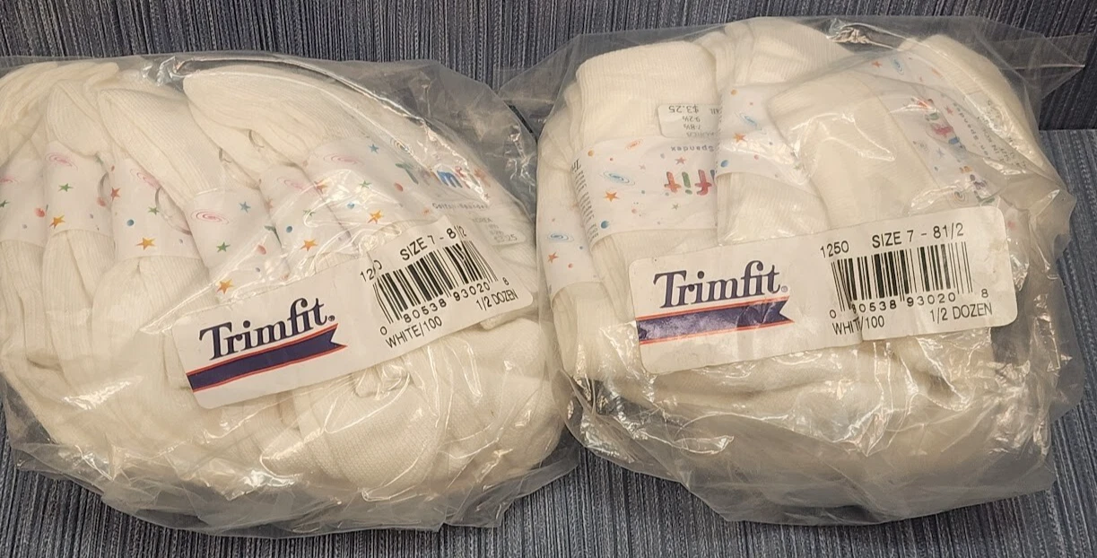 12 Pairs x Trimfit Boys Toddler White Cotton Socks Young Shoe Size 9-12.5
Opens in a new window or t