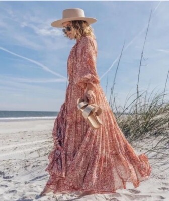 fitted lace wedding dress Pink Polyester Maxi Dress for Halloween Costume Groovy 70s Prom Queen main image 0